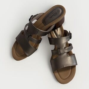 Clarks Metallic Brown Sandals
